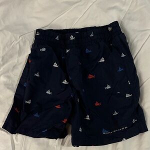 Columbia Men's Dark Blue Swim Trunks with Nautical Accents
